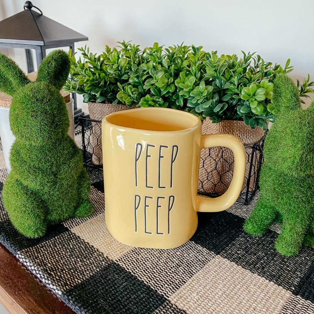 Springtime Rae Dunn Peep Peep Yellow Mug